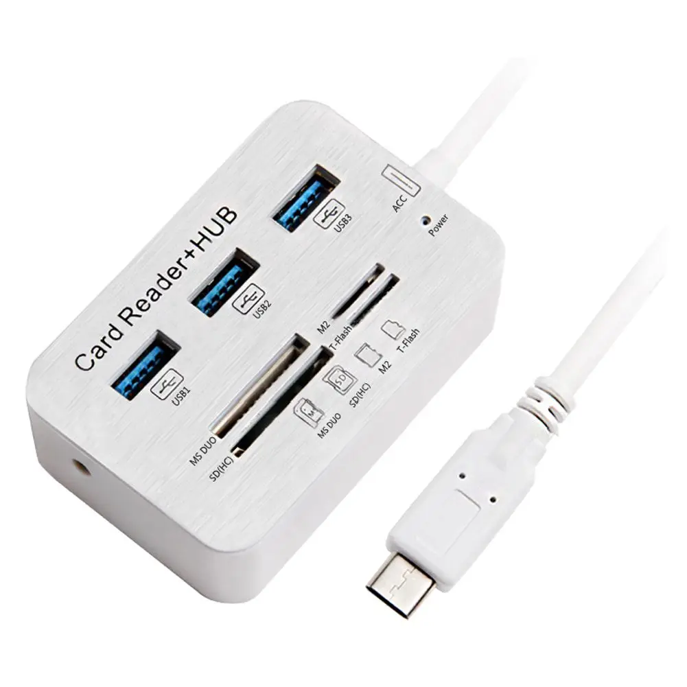 

Mini USB C Hubs 3.0 Multifunction USB Type-C With 3 Ports SD/TF Card Reader All In One For MacBook Pro usb-c hub 3.0