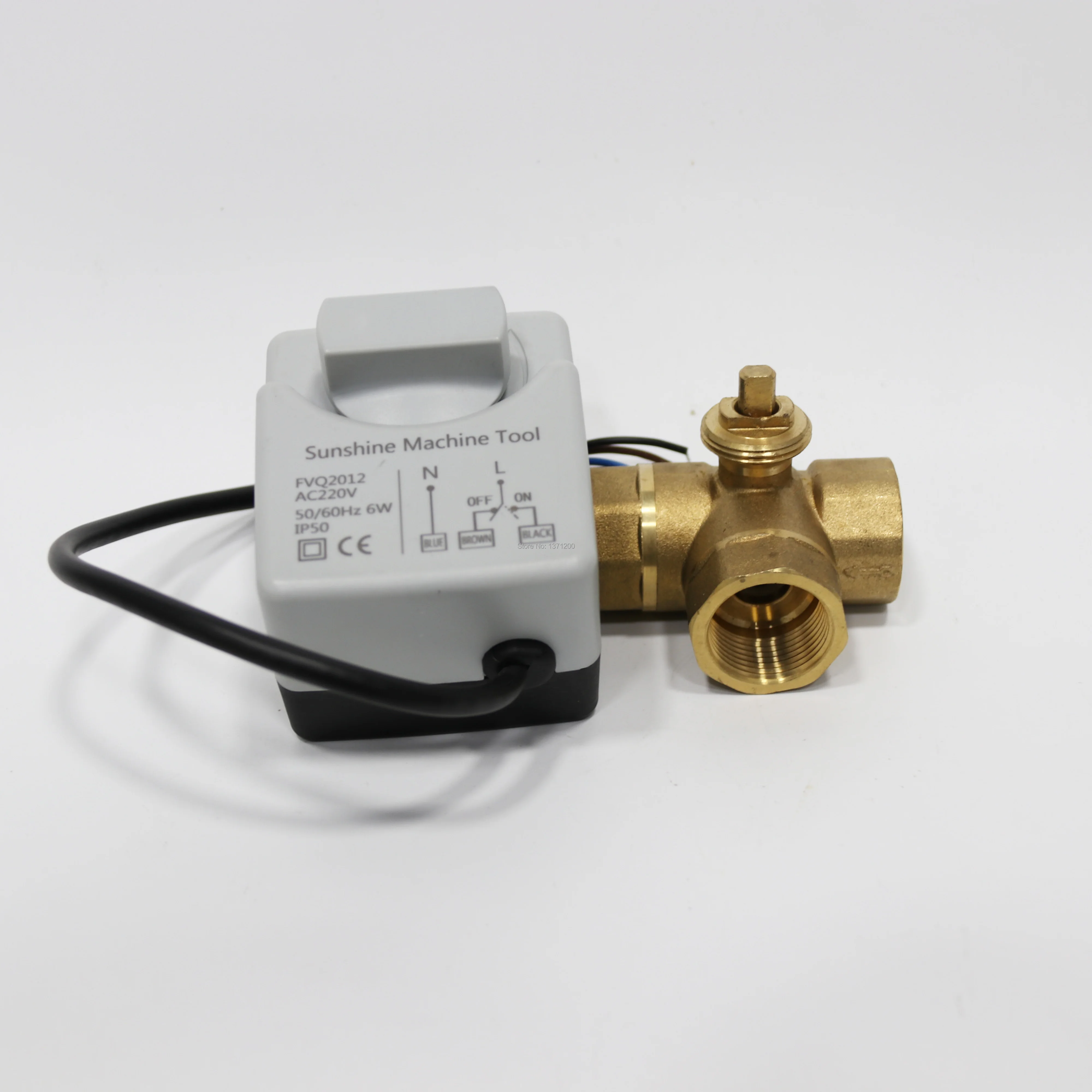 AC220V DN15 (G1/2 &quot) к DN40 (G1 1/2&quot) 3 пути провода латунный моторизованный шаровой
