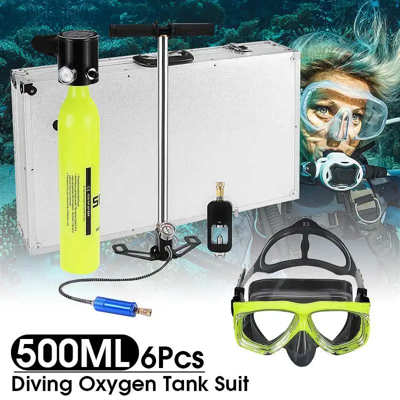 

500ml Mini Scuba Oxygen Air Tanks Diving Equipment for Snorkeling Underwater Breathing Regulator Cylinder Gear Accessories
