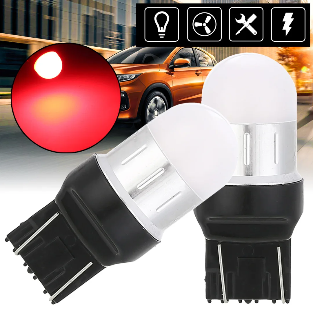 

For Car Lighting 1Pair T20 7443 SRCK 9SMD 3030 LED Brake Light Stop Lamp Bulb Red 12/24V 900LM Mayitr