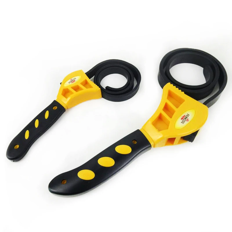 6" 8" Multi function 50CM 58CM Rubber Belt Wrench Adjustable Bottle