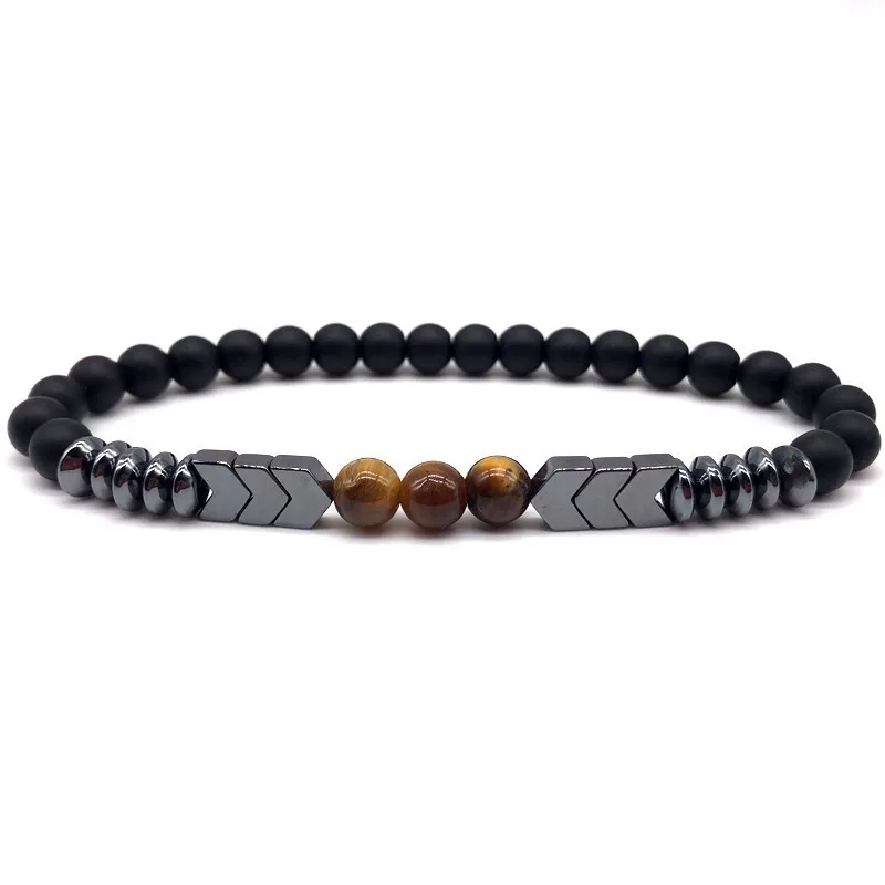 2019 New Lava Stone Geometric Beads 4styles Men Bracelets Simple Couple Bracelets Men Women Fashion Charm Bracelet Jewelry