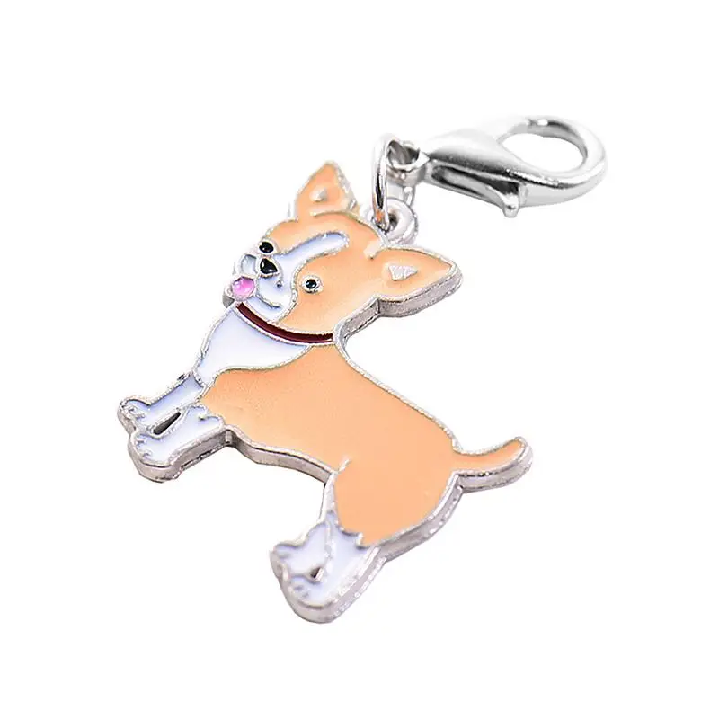 

Dog Tag Cute 24x20mm Metal Durable Chihuahua Style Pet Decorative Key Jewelry Is Not Easy To Twist And Fade