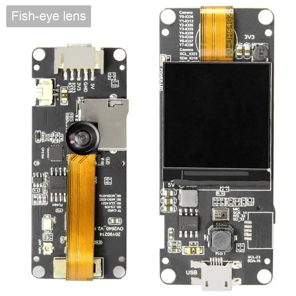 

Camera module OV2640 1.3 Inch Display Mini Camera Module for Rear Camera T-Camera Plus ESP32-DOWDQ6 8MB SPRAM