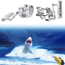 Цельнометаллическая троллинговая катушка 7BB+ 1 двойная тормозная катушка для морской рыбалки