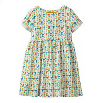 

Jumping Meters Toddler Girls Dresses 2019 Summer Baby Girl Clothes Flower Hearts Kids Dresses for Girls Children Princess Dress