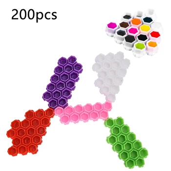 

200Pcs Tattoo Ink Cups Shape Pigment Cups Permanent Makeup Supplies Tool