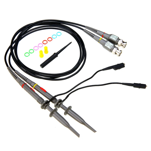 Best Offers 2pcs/set 100MHz Oscilloscope Scope Analyzer Clip Probe Test Leads Cable Wire Pen Electronic Oscilloscope Probe