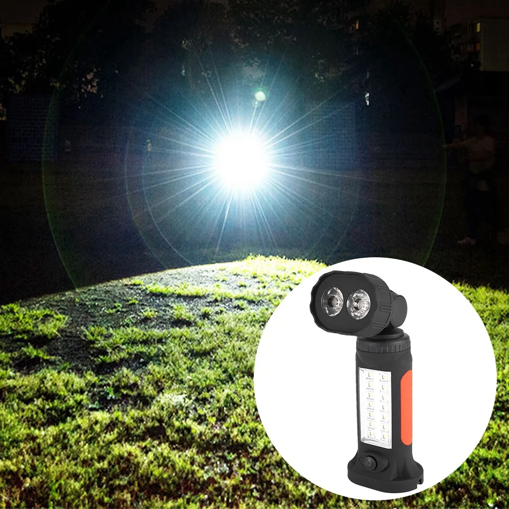 

zaklamp Portable LED Flashlight Indoor Outdoor Emergency Rotary Torch with Magnet Hanger Rechargeable lanterna led torch