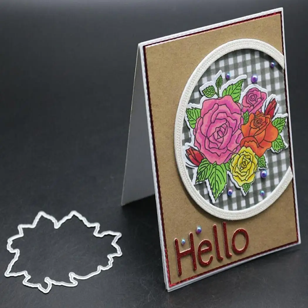 

New Floral Shape Cutting Dies Frame for DIY Scrapbooking Decorative Transparent