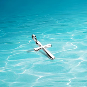 

Classic simple 925 sterling silver cross pendant accessories women 925 genuine jewelry