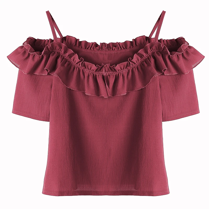 Повседневное Cami Top Для женщин блузка 2019 Летние повседневные женские с открытыми