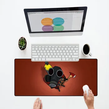 

XGZ Cute Animated Team Fortress 2 Wallpaper Mouse Pad Rubber Slip Laptop Game Keyboard Large Size MousePad Player for Lol Gta