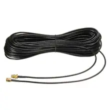 20 м удлинительные кабели SMA папа-мама коаксиальный кабель-удлинитель WiFi маршрутизатор Антенна Медный позолоченный кабель