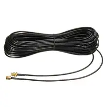 20m Extension Cables SMA Male to Female Coaxial Extension Cable WiFi Router Antenna Aerial Copper Plated Gold Cable