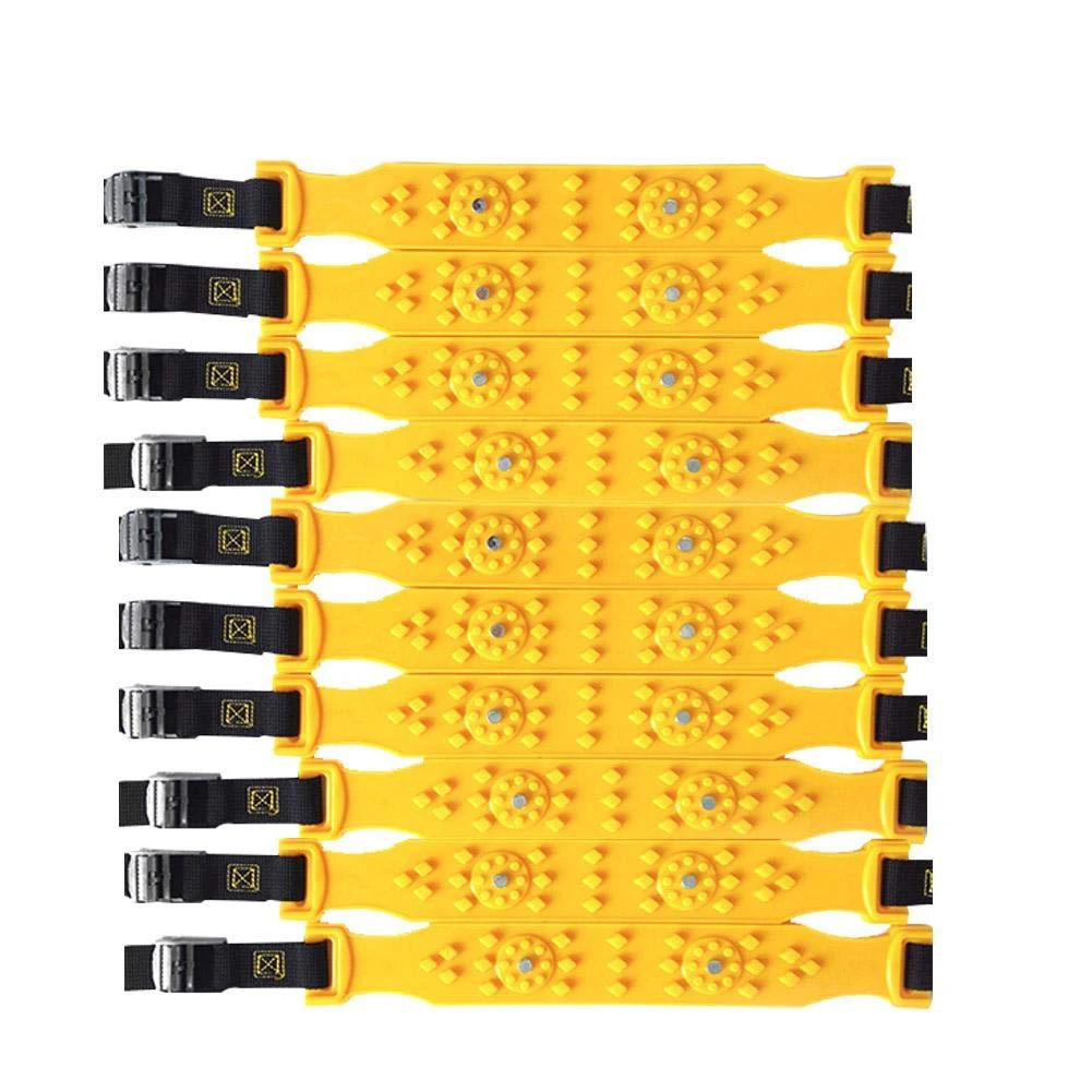 

Snow Chains 10 Pcs Anti Slip Tire Chains Adjustable Emergency Traction Security Car Tire Snow Chains Fit for Most Car SUV Truc