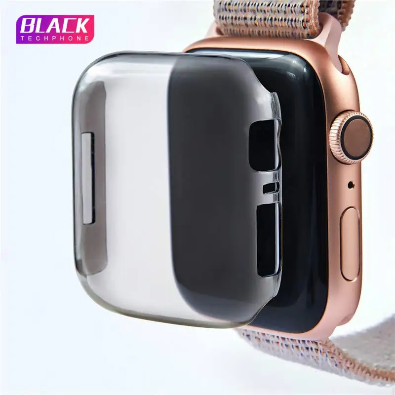 

5pcs Screen protector For Apple Watch iWatch S4 Series 4 Transparent Hard PC Shell Protective Case Cover 40MM / 44MM 6 COLORS