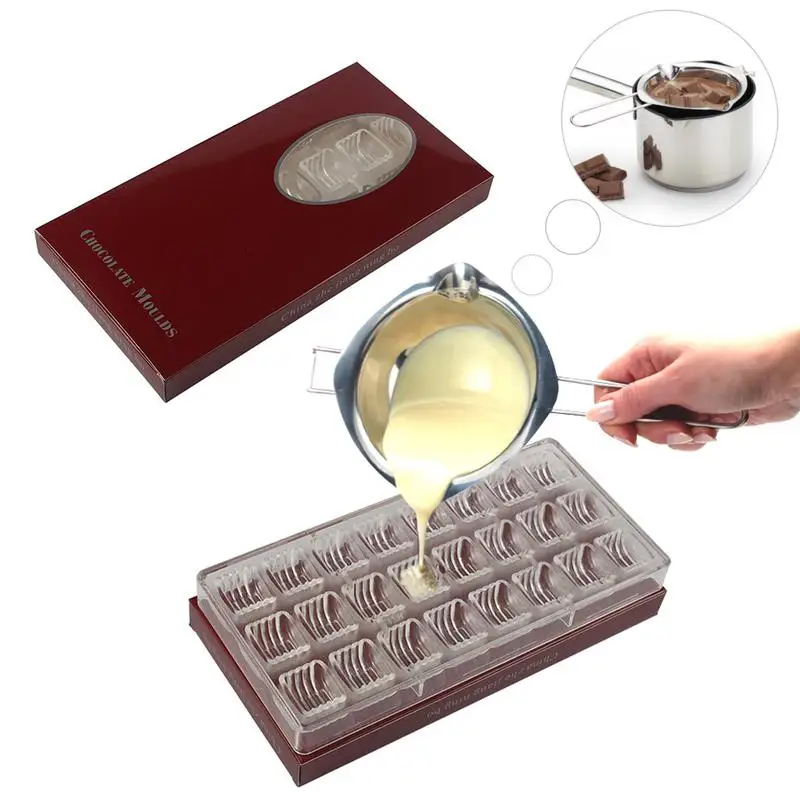 

Dropshipping Rectangle PC Plastic Hard Polycarbonate Chocolate Mould Clear Mould DIY Handmade Chocolate Mould Chocolate Tools