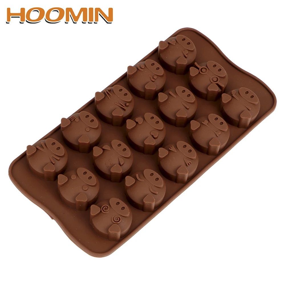 HOOMIN 15 отверстий форма для мыла конфет помадки забавная свиньи сделай сам