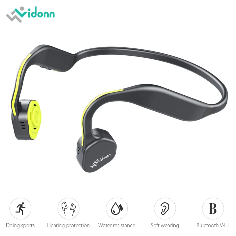 

Vidonn F1 Wireless Bone Conduction HiFi Bluetooth Earphone W/ MIC Noise Cancelling Waterproof Running Sport Neckband Earphones
