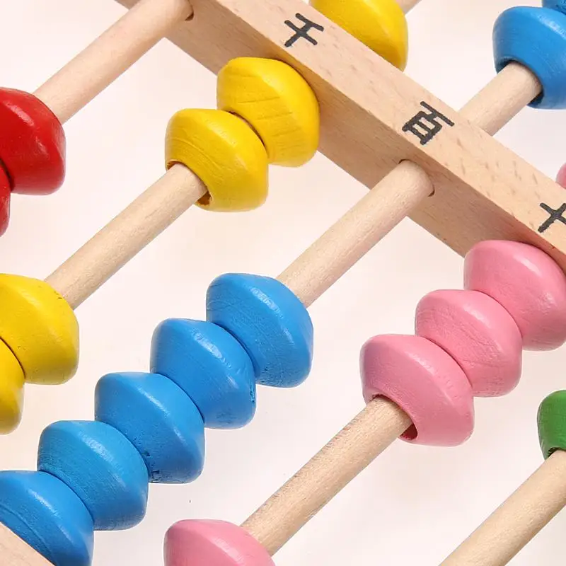 Монтессори Деревянные Бусины Abacus для детей Счетный номер раннего обучения инструменты развивающие математические игрушки для детей Рождественский подарок