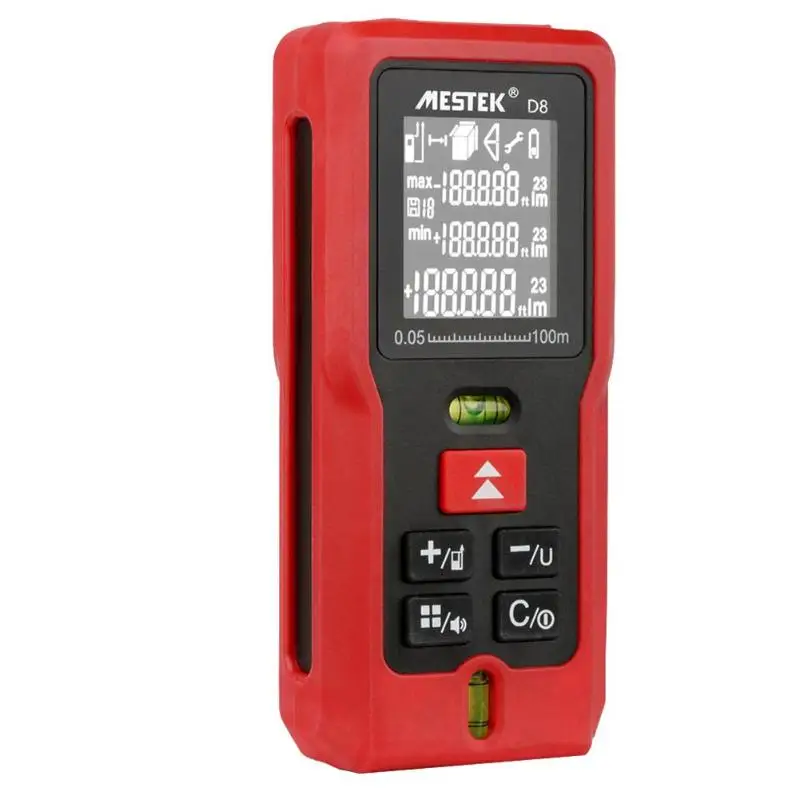 

D8 Laser Distance Meter Rangefinder Level Tape Measure Ruler Range Finder