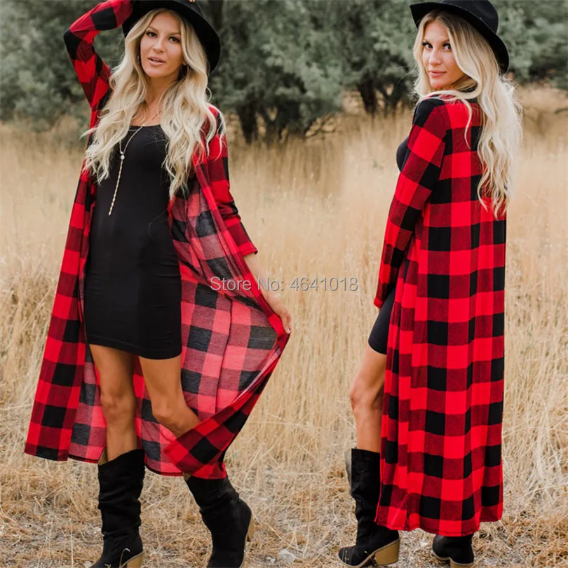 

Sunscreen Blouse Shirt 2019 Women Casual Plaid Print Long Tops and Blouses Femme Kimono Cardigan Full Sleeve Party Blusas Mujer