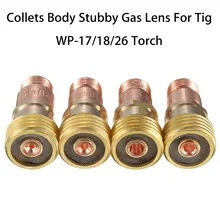 Forgelo медные патроны тела короткие газа коннектор объектива с сеткой для аргонодуговой сварки WP-17/18/26 фонарь Аксессуары для сварки и резки
