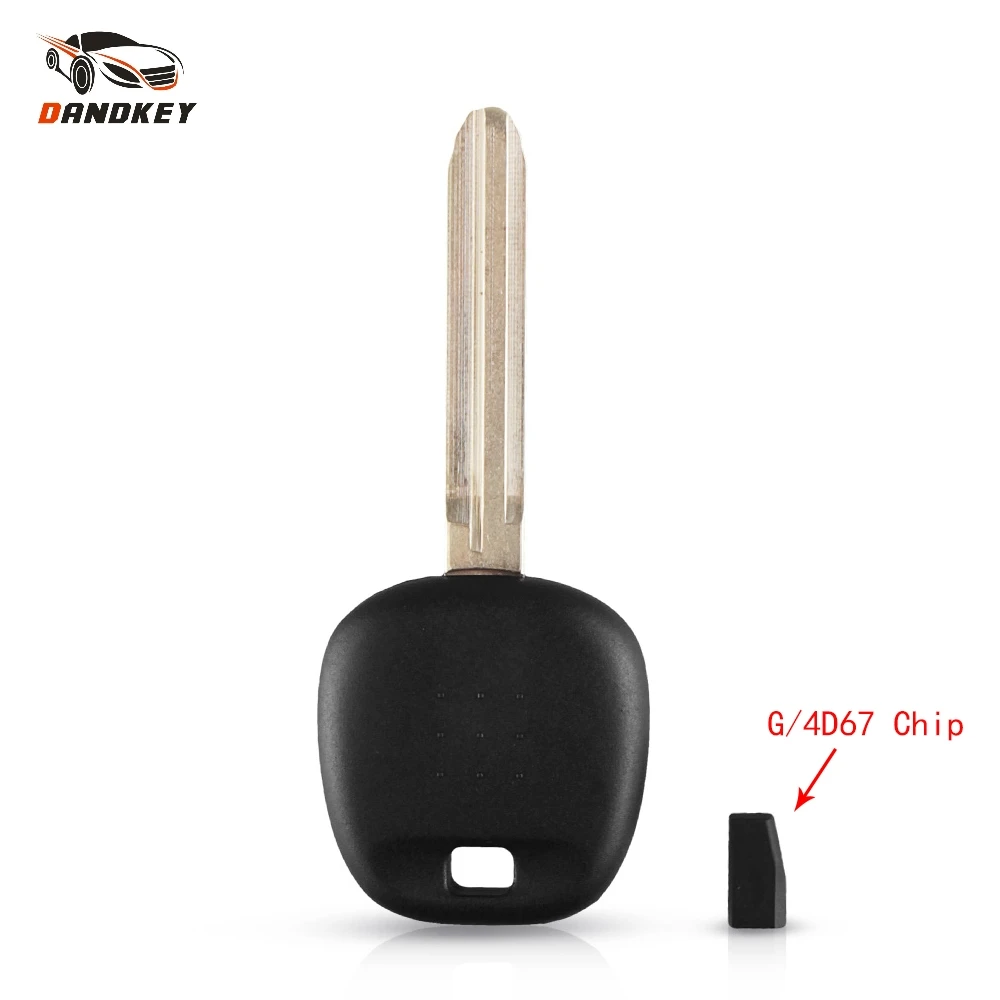 

Dandkey Replacement Ignition Chip Key Shell For Toyota 4Runner Sienna RAV4 Avalon Camry 2007 2008 2009 Transponder G/4D67 Chip