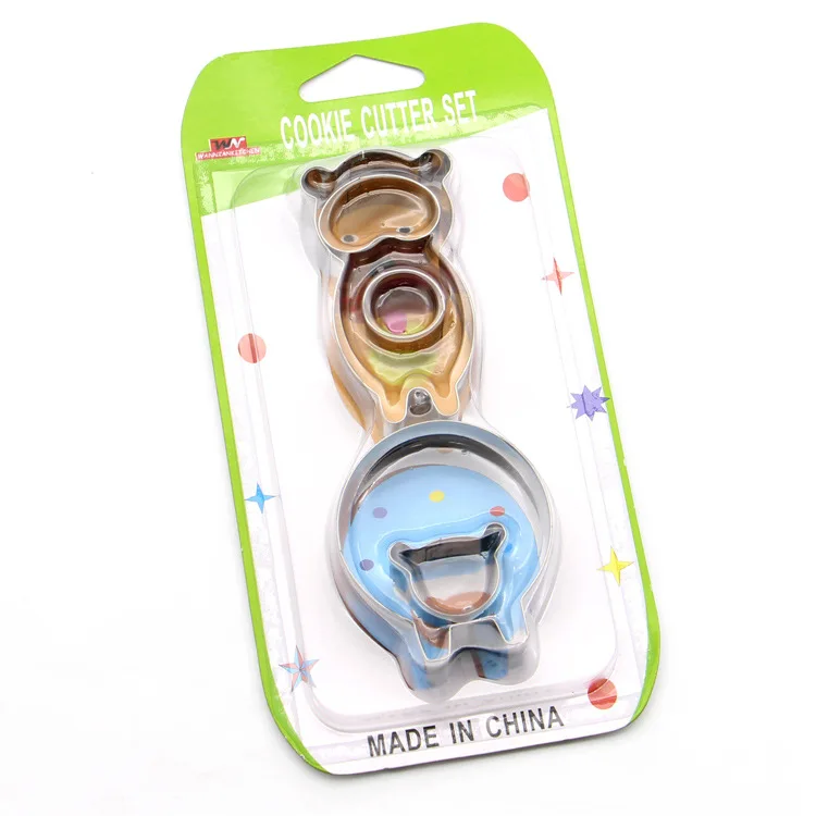 

DIY Hand-made Biscuit Cutting Fruit Stainless Steel Mould Five Sets of Sheep Cartoon Stereo Die Biscuit Mould