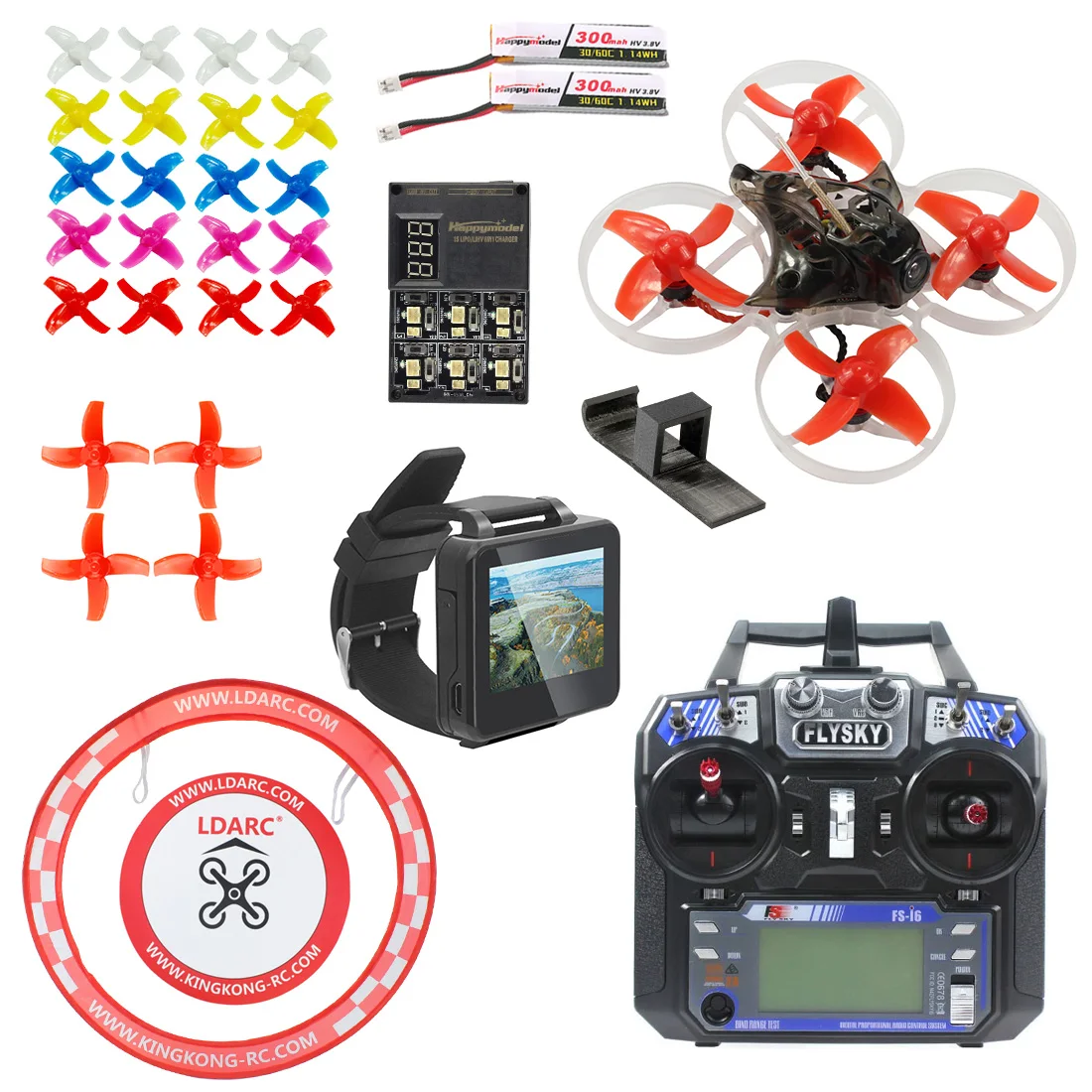 

75mm PRO V2 Crazybee F4 OSD 2S BWhoop FPV Goggles / Watch RC Racing Drone 700TVL Camera 25mW VTX with Parking Apron & Air Gate