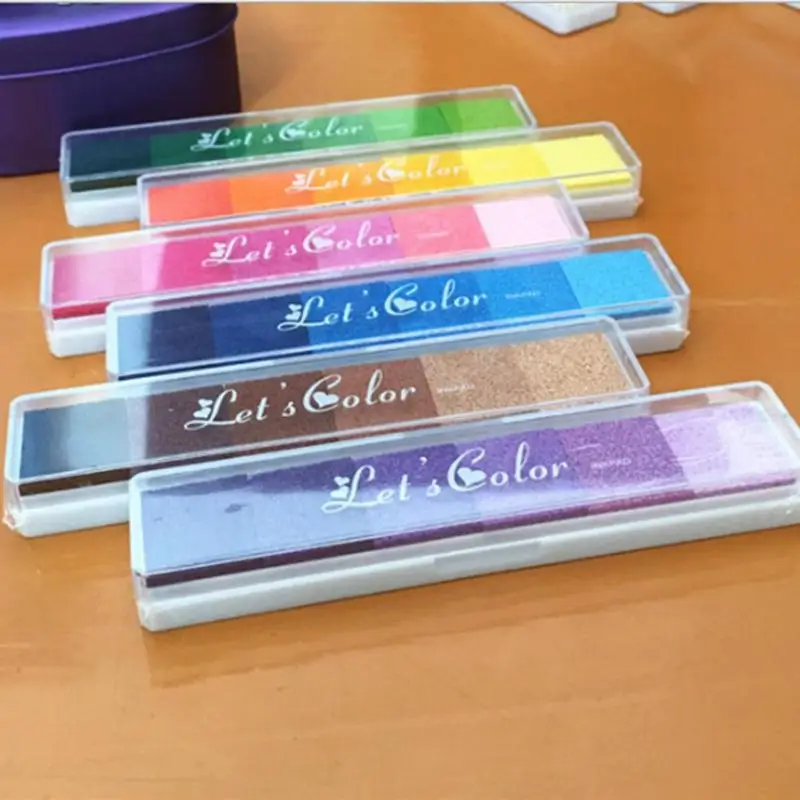

Gradient Color Fingerprint Ink Pad DIY Crafts For Rubber Stamps Scrapbooking Inkpad Stamp Sealing Decoration Stencil Card Making