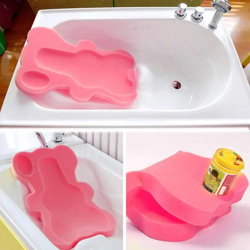 

Multifunctional Baby Bath Mat Non-Slip Infant Shower Sponge Cushion Pad Newborn Bath Holder