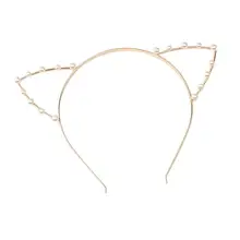 Симпатичные жемчужные оголовье с кошачьими ушками маскарадный костюм вечерние(Золотой