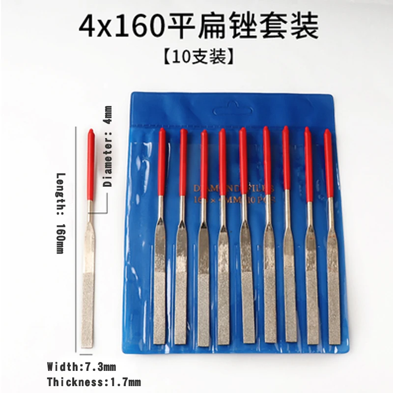 Shina 10pcs 4x160mm Flat Diamond Grit File Set Sharpening Tool For Wood Metal Plastic Shina 10pcs 4x160mm Flat Diamond Grit File Set Sharpening Tool For Wood Metal Plastic