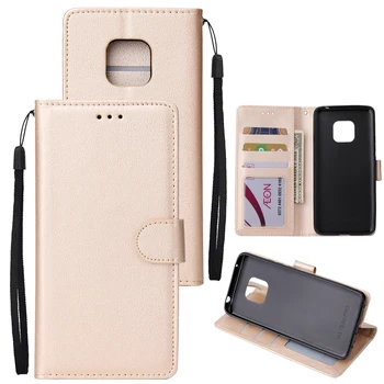 

100pcs/lot Solid color Wallet PU Leather +TPU Case for Huawei Mate 20 Mate 20Pro Mate 20Lite Maimang 7 Photo Frame Card Slots
