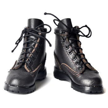 

1/6 Scale 1 Pair Soldier Action Figure Shoes Combat Boots 12" Special Forces Soldier Model Accessories for Military Fans Gift