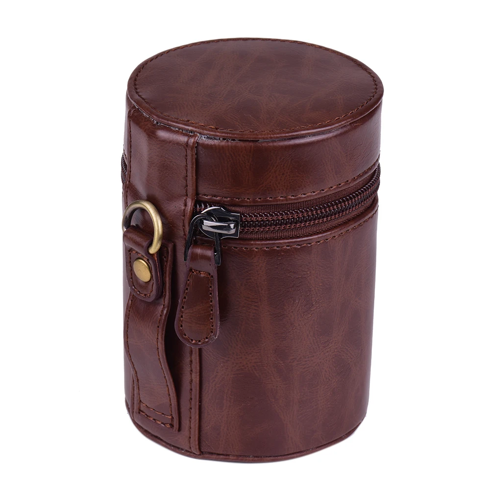 PU Leather Pouch Protective Lens Case Bag Cover Inner Size 95*65mm for