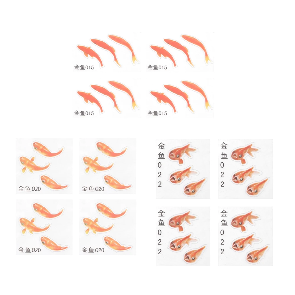 

Fascinating 3D Goldfish Sticker DIY Simulated Fish Landscape Sticker 4pcs Sell