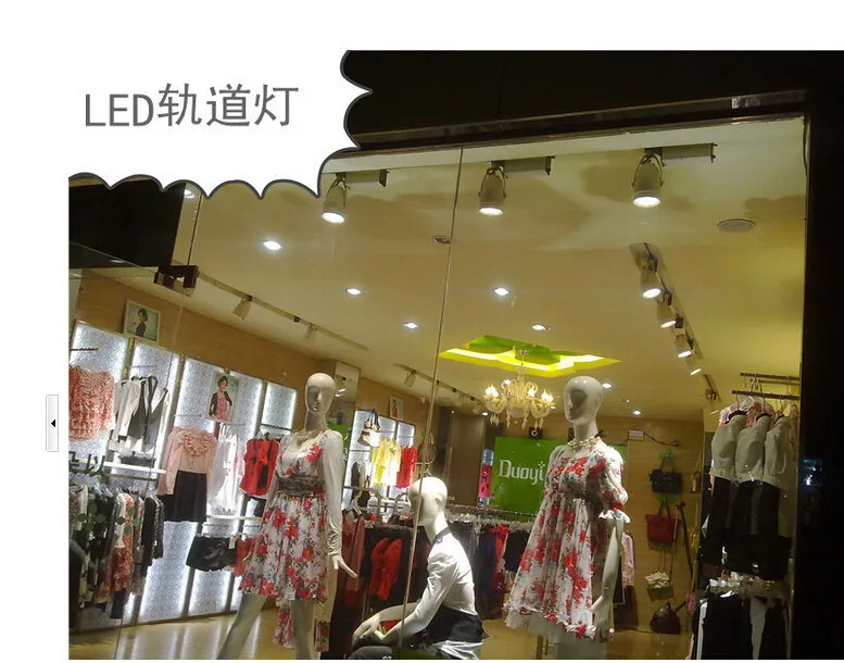 Conduziu a Iluminação da Trilha para Loja de Roupas Pces Faixa Luz Spotlight Suspender Montado ou Teto Jóia Showroom 20 Dhl 12w Led 4 Iluminação do percurso