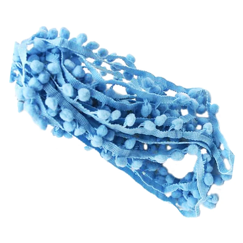 

20 Yard 10MM PomPom Trim Ball Fringe Ribbon DIY Sewing Accessory Lace