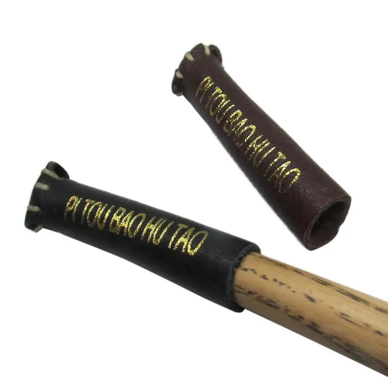 Newest Leather Snooker Cue Tip Cover Protector Sleeve Snooker Cue Tips