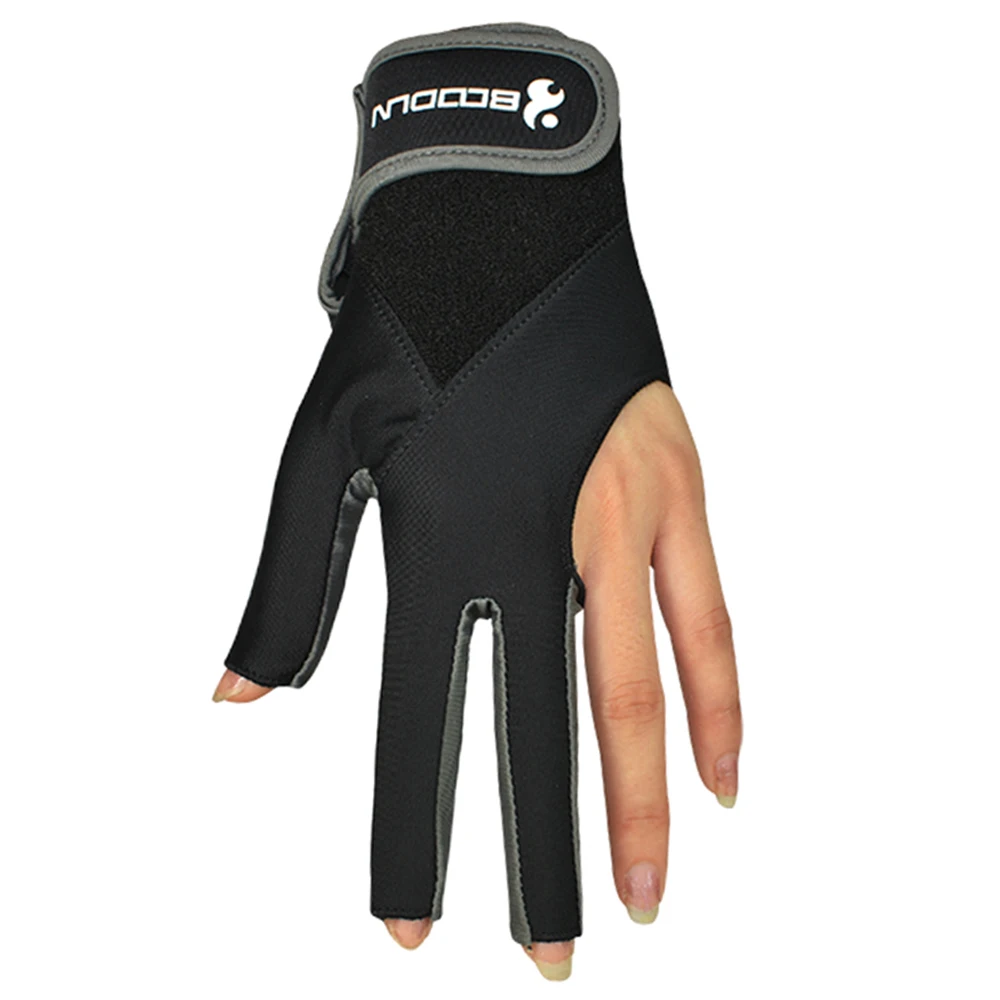 5pcs/lot Snooker Billiard Cue Glove Pool The Left Hand Open Three Finger Smoother Stroke Universial