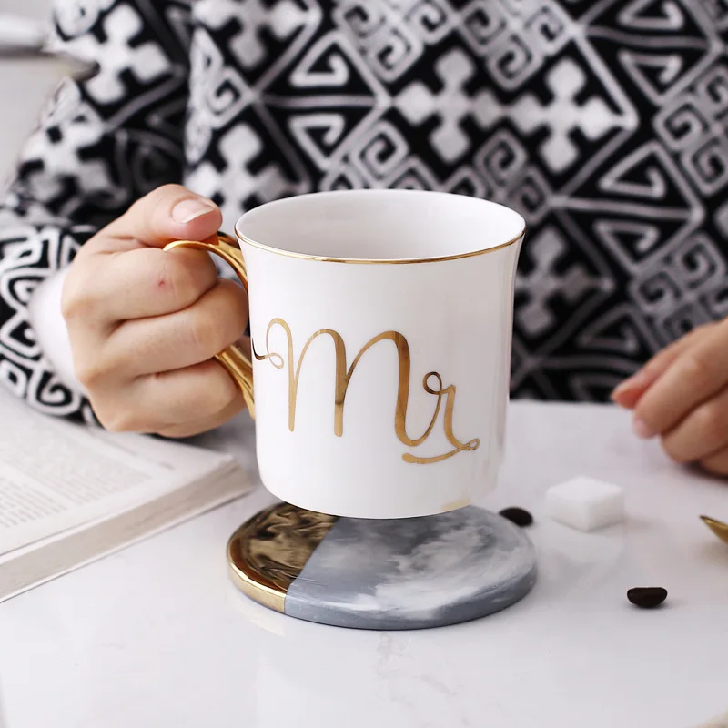 Креативный прекрасный белый золотой костяный фарфор кружка для любителей кофе подарок керамическая кружка для чая и воды молочная офисная чашка посуда для напитков