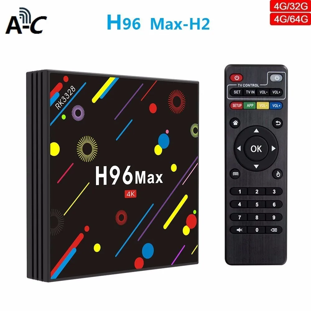 

H96 Max H2 Smart Android 7.1 Tv Box 4gb DDR3 32gb 64gb rom Rk3328 Set Top Box Hdr10 Usb3.0 2.4g/5g Wifi 4k Media Player