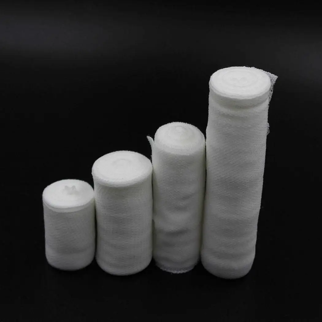 

Family Home First Aid Emergency Supplies White PBT Elastic Outdoor Injured Nursing Gauze Bandage Pack of Gauze