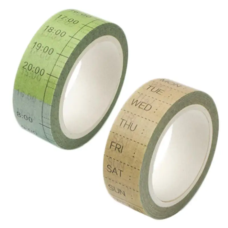 

Washi Paper Tape Time Week Point Printing Decorative Scrapbooking Stationery DIY Craft Photo Album School Tool Kawaii Scrapbook