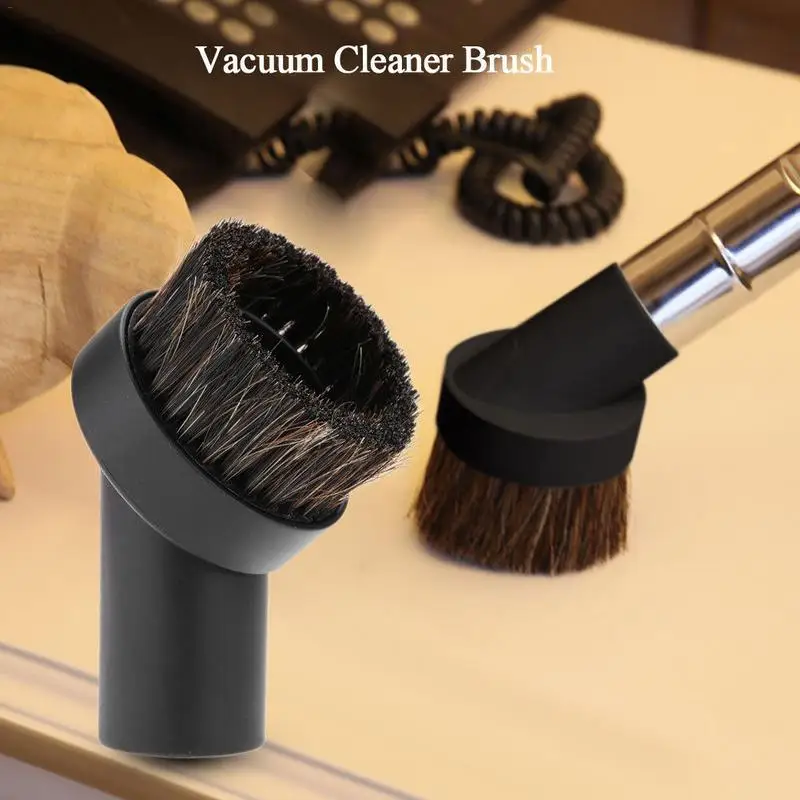 

Vacuum Cleaner Horsehair Brush Head Round Scrub Brush Head Cleaning Furniture Removal Portable Accessory Tools