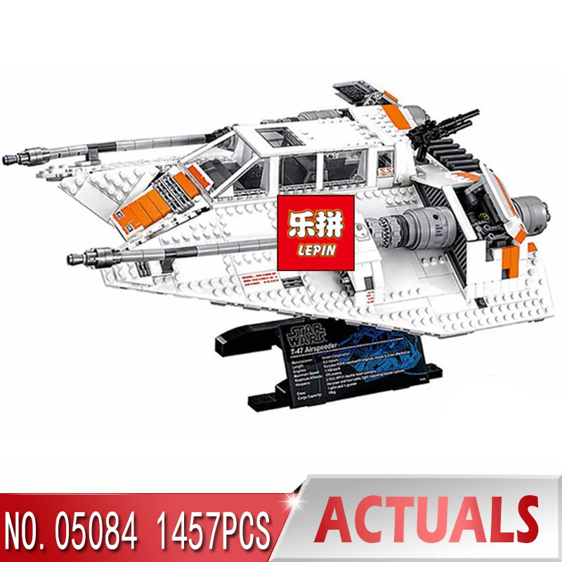 

IN Stock Clone 10129 DHL LEPIN 05084 UCS Star Series Wars 1457Pcs The Rebel Snowspeeder Model Building Set Blocks Bricks Toy