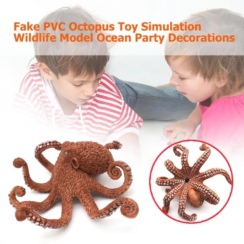 

Fake PVC Octopus Toy Simulation Wildlife Model Ocean Party Decorations Cute Hippo Model Toy Fun hippopotamus Foam Model